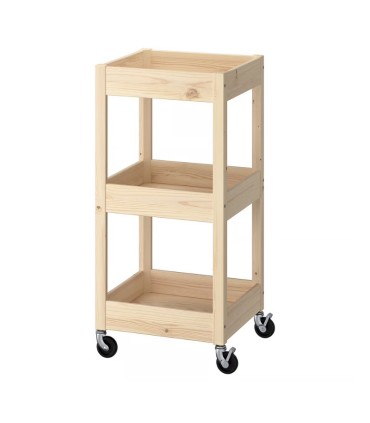 ترولی چوبی ایکیا مدل LOSHULT سایز 38x38x82