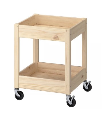 ترولی چوبی ایکیا مدل LOSHULT سایز 38x38x49