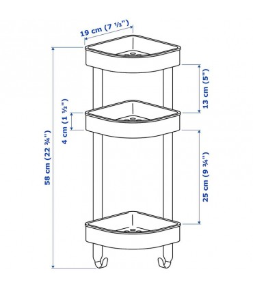 شلف گوشه حمام ایکیا مدل BROGRUND