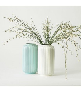 گلدان سفالی ایکیا مدل STILREN سفید سایز 22 سانتیمتر