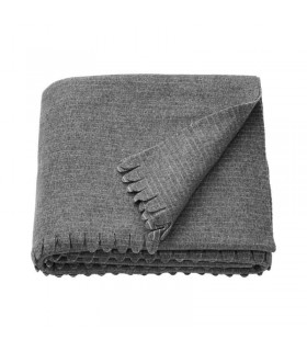 پتو ایکیا مدل TJÄRBLOMSTER رنگ خاکستری