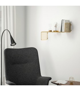 شلف دیواری ایکیا مدل SVENSHULT رنگ طلایی